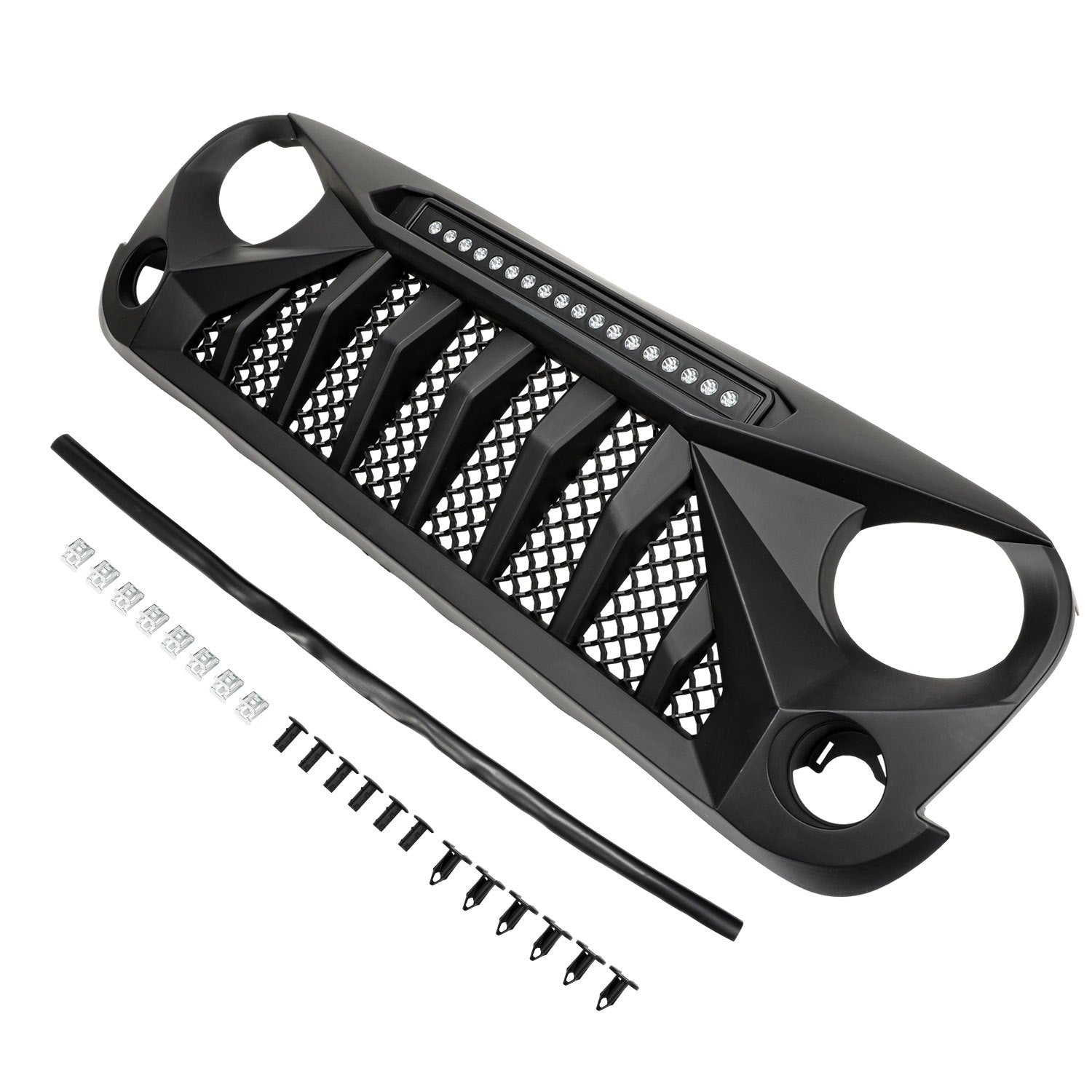 For 07 18 Jeep Wrangler Jk Front Grill Mars