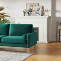 Jos 67.7'' 3 Seater Sofa Couch For Living Room, Modern Sofa,Small Couches For Small Spaces,Upholstered 3 Seater Couch For Bedroom, Apartment, Home Office, Tool Free Assembly,Green Green Velvet Wood Bedroom Soft Cotton Fabric 3 Seat