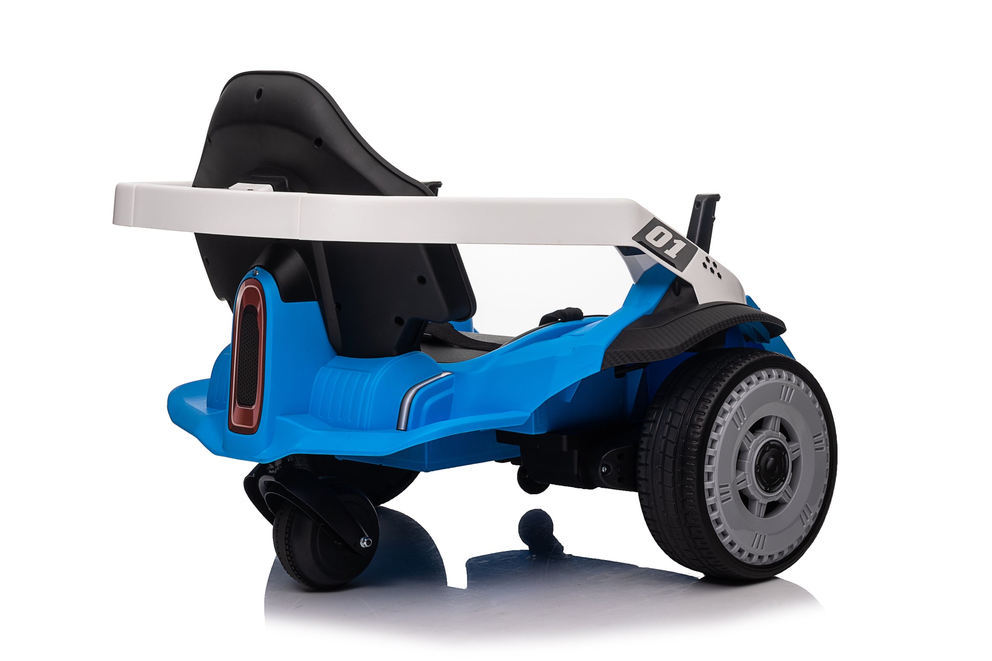 24V Electric Drifting Go Kart For Kids, Electric Ride On Toy W 85W*2 Motors, 8Mph Max Speed, Safety Belt, Music, Horn, Usb Blue Abs