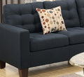 Modular Sectional Black Polyfiber 4Pcs Sectional Sofa Laf And Raf Loveseats Corner Wedge Armless Chair Tufted Cushion Couch Black Primary Living Space Tufted Back Classic,Contemporary,Modern Modular Rubberwood Fabric 5 Seat