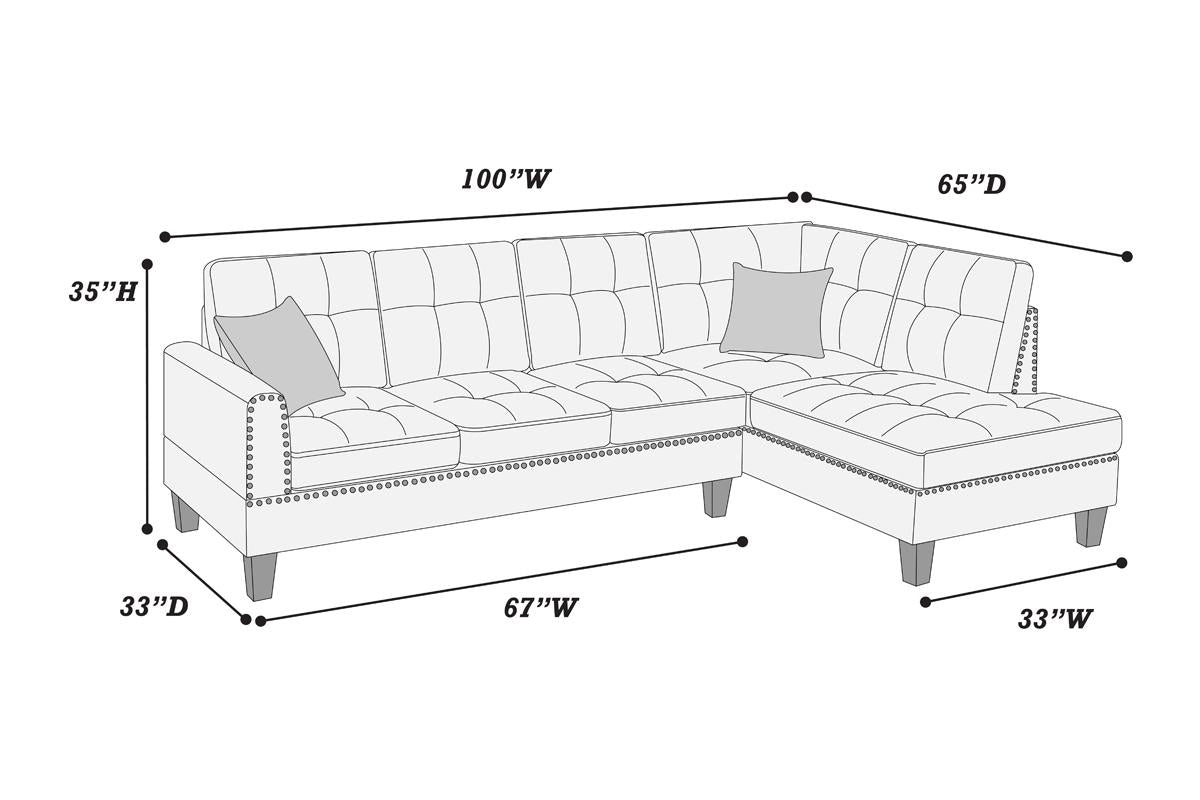 2 Pcs Sectional Set Living Room Furniture Laf Sofa And Raf Chaise Dark Coffee Color Linen Like Fabric Tufted Couch Dark Coffee Primary Living Space Contemporary,Modern,Transitional L Shaped Rubberwood Fabric 5 Seat