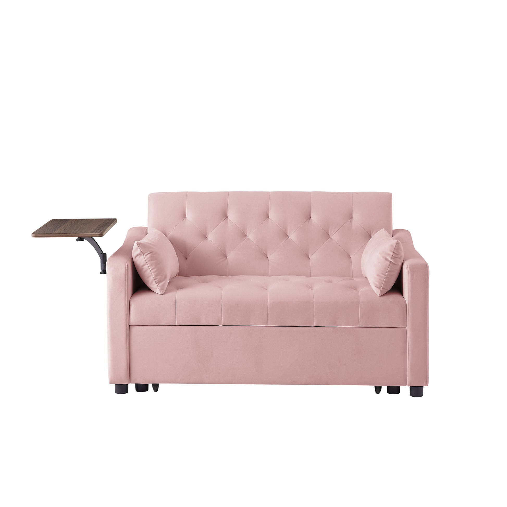 Pink Velvet Sofa Bed Pink Velvet Wood Tufted Back Foam Velvet 2 Seat