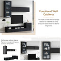 High Gloss Tv Stand With Large Storage Space, Media Console For Tvs Up To 78