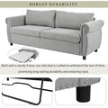 80.7'' 2 In 1 Sofa Bed Sleeper With Large Memory Mattress 63''*70.9*3.3 Inch , For Living Room Spaces Bedroom Gray Polyester