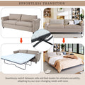 80.7'' 2 In 1 Sofa Bed Sleeper With Large Mattress 63''*70.9*3.3 Inch , For Living Room Spaces Bedroom Beige Polyester