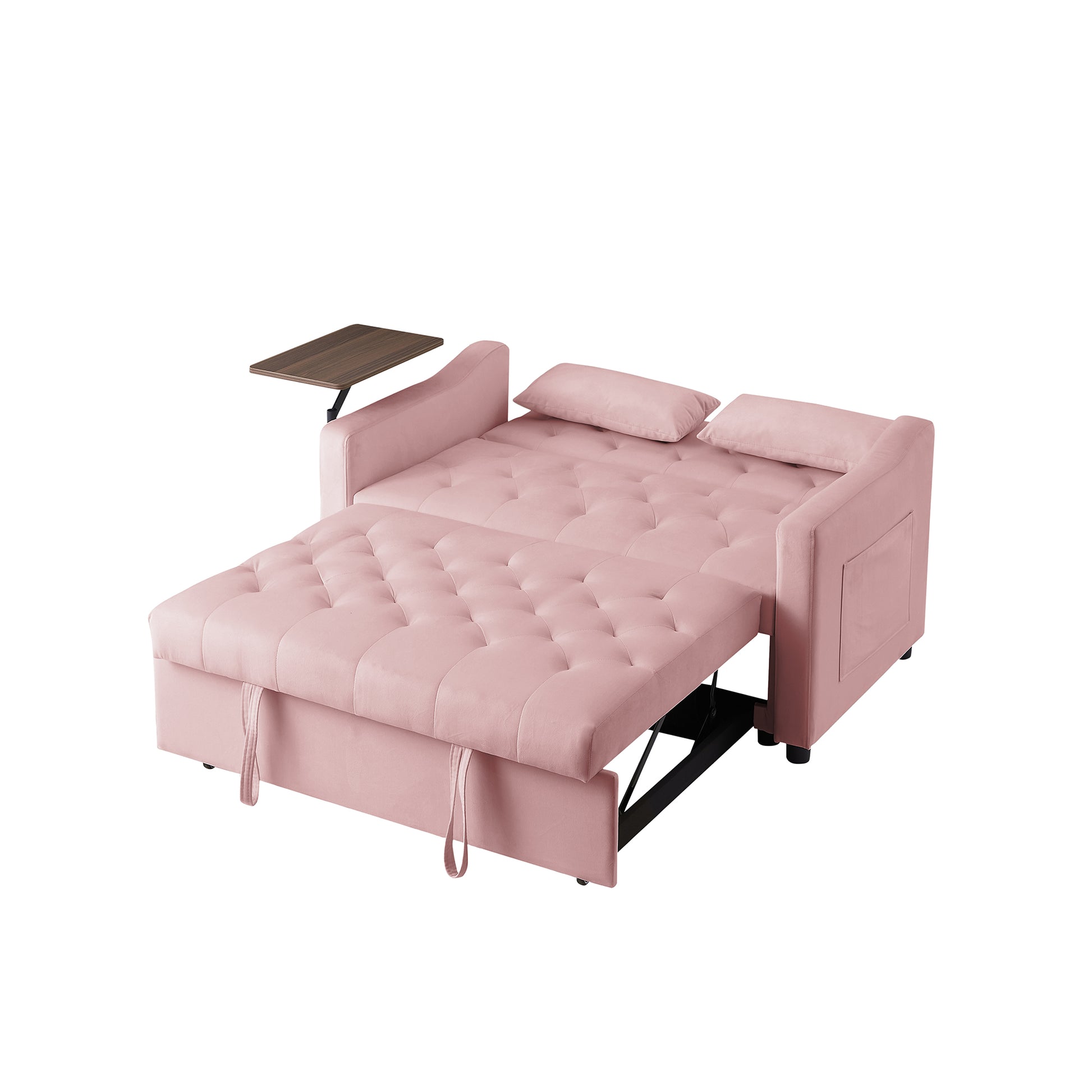 Pink Velvet Sofa Bed Pink Velvet Wood Tufted Back Foam Velvet 2 Seat