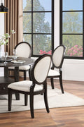 Transitional Espresso and Ivory Side Chairs Set of 2 espresso-espresso-dining