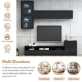 High Gloss Tv Stand With Large Storage Space, Media Console For Tvs Up To 78