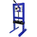 Steel H Frame Hydraulic Garage Shop Floor Press With Stamping Plates, With Pressure Gauge,6 Ton Capacity, Blue Blue Steel