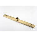 28 Inches Linear Shower Drain, Included Hair Strainer And Leveling Feet Brushed Gold Stainless Steel