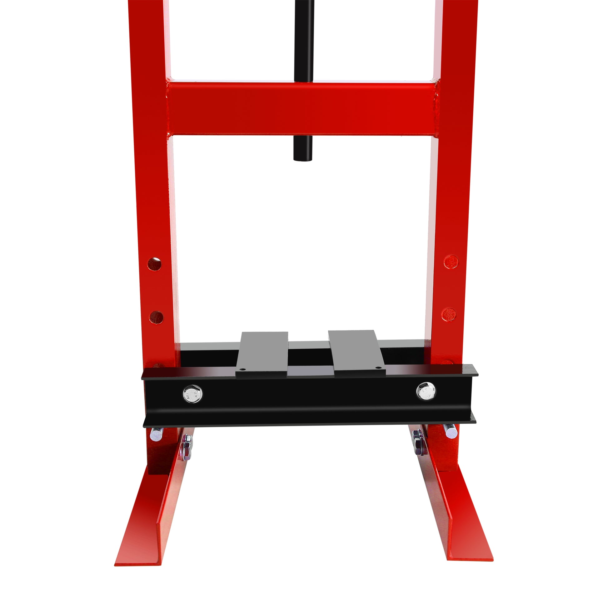 6 Ton Hydraulic Shop Floor Press, With Pressure Gauge Steel H Frame Shop Press With Steel Plates Adjustable Working Table, Red Red Steel
