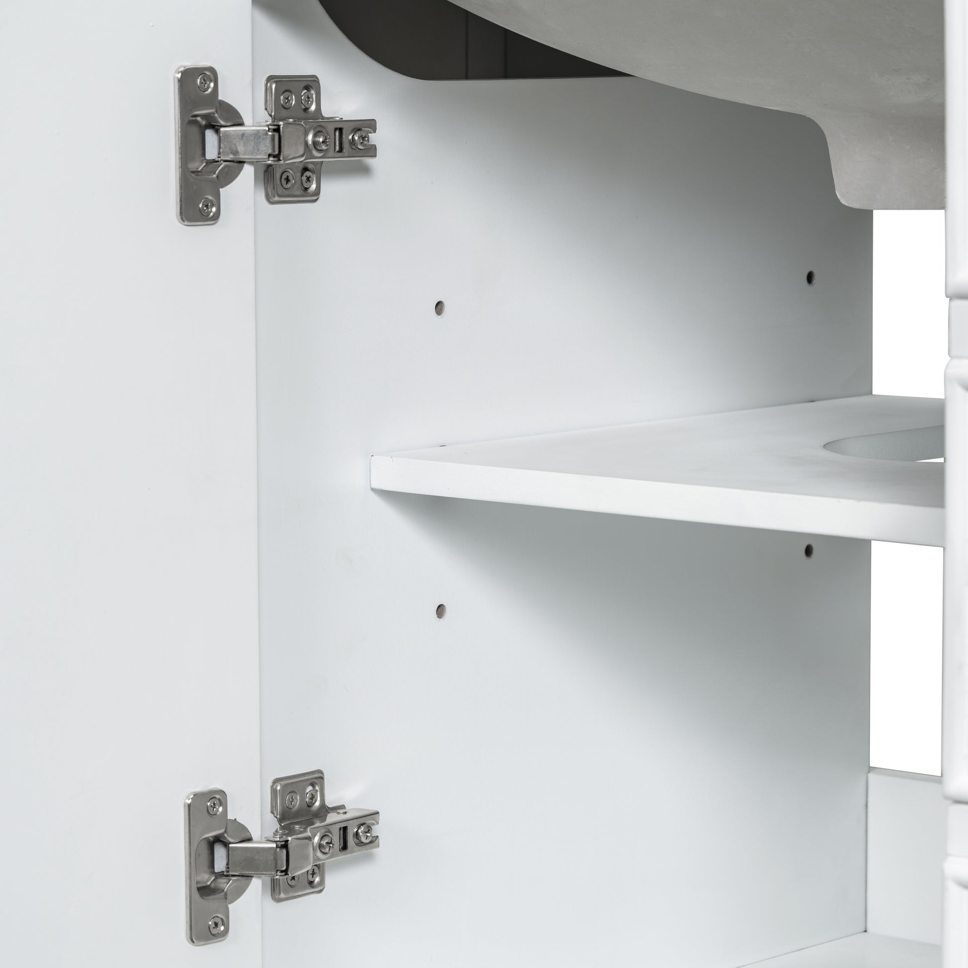 36" Bathroom Vanity With Sink Combo, One Cabinet And Three Drawers, Solid Wood And Mdf Board, White Old Sku:Sy999505Aak White Solid Wood Mdf