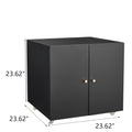 Office Furniture Copier Cabinet Black 2 Door Steel Copier Stand Mobile Pedestal File Printer Stand Mobile File Cabinets 1 2 Shelves Black Office Metal