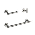 3 Piece Bathroom Hardware Set brushed nickel-stainless steel