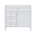 36'' Bathroom Vanity Without Top Sink, Modern Bathroom Storage Cabinet With 2 Drawers And A Tip Out Drawer, Solid Wood Frame Not Include Basin Sink 3 White 1 1 Adjustable Hinges Bathroom Freestanding Solid Wood Mdf Painted