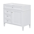 36'' Bathroom Vanity With Top Sink, Modern Bathroom Storage Cabinet With 2 Drawers And A Tip Out Drawer, Single Sink Bathroom Vanity 3 White 1 1 Adjustable Hinges Bathroom Freestanding Solid Wood Mdf Painted