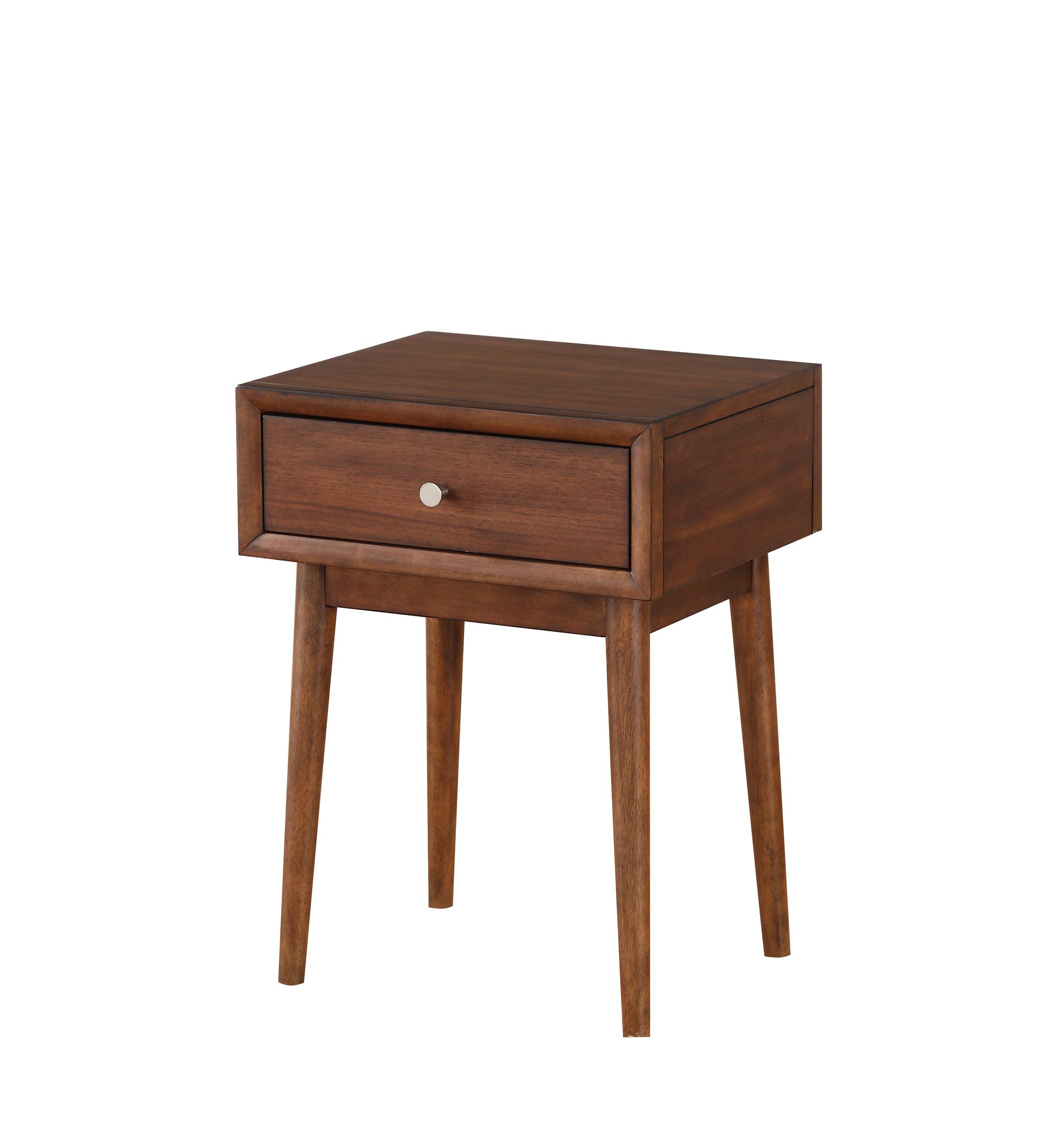 Modern Style 1Pc End Table Drawer Brown Finish Living Room Furniture Stylish Table Brown Brown Primary Living Space Mid Century Modern,Modern,Retro Drawers Coffee & End Tables Wood