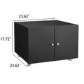 Office Furniture Copier Cabinet Black 2 Door Steel Copier Stand Mobile Pedestal File Printer Stand Mobile File Cabinets Black Office Mobile Steel