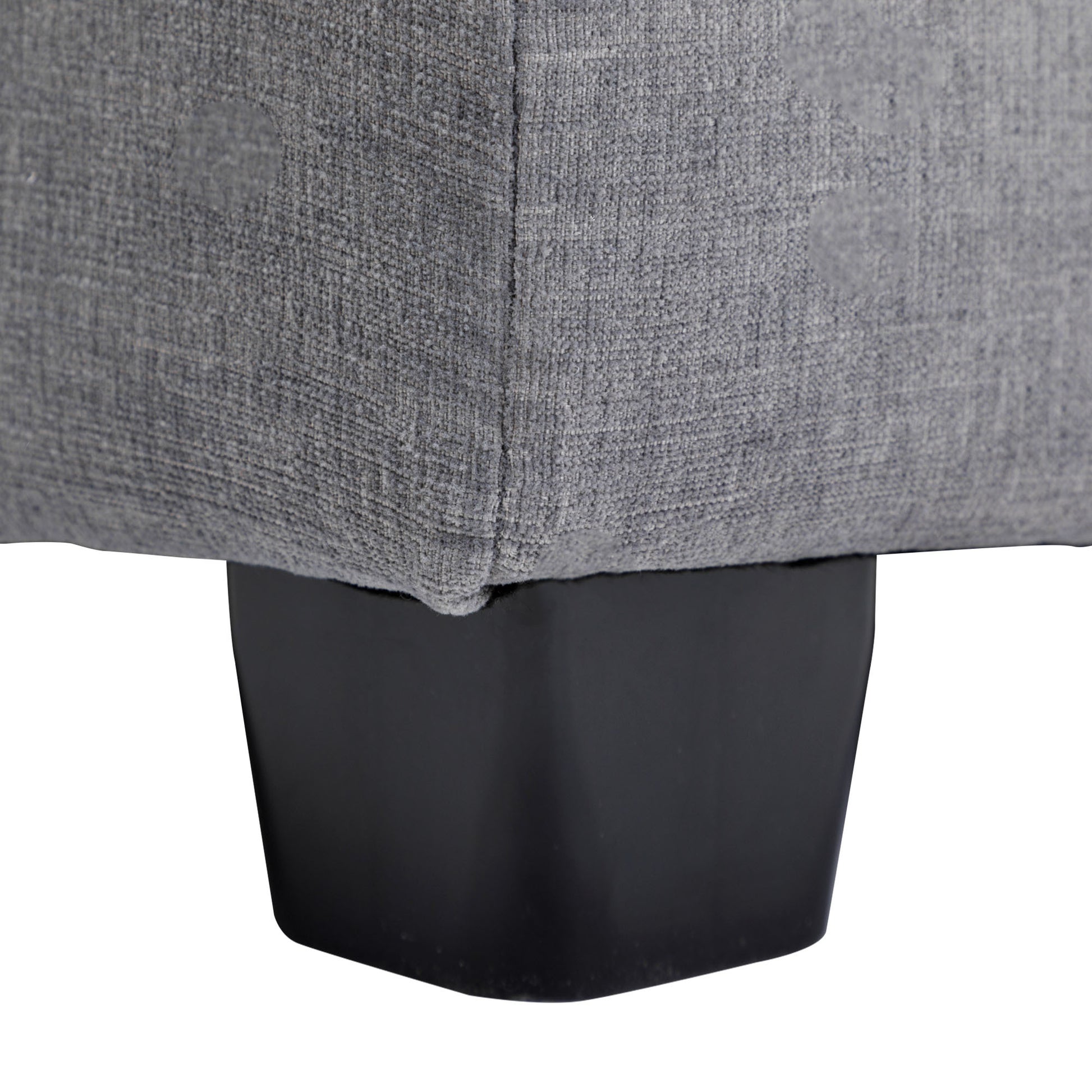 112.2" L Shape Chenille Upholstered Sofa For Living Room Modern Luxury Sofa Couch With Ottoman, 5 Pillows, Gray Gray Foam 4 Seat