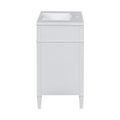 36'' Bathroom Vanity With Top Sink, Modern Bathroom Storage Cabinet With 2 Drawers And A Tip Out Drawer, Single Sink Bathroom Vanity 3 White 1 1 Adjustable Hinges Bathroom Freestanding Solid Wood Mdf Painted