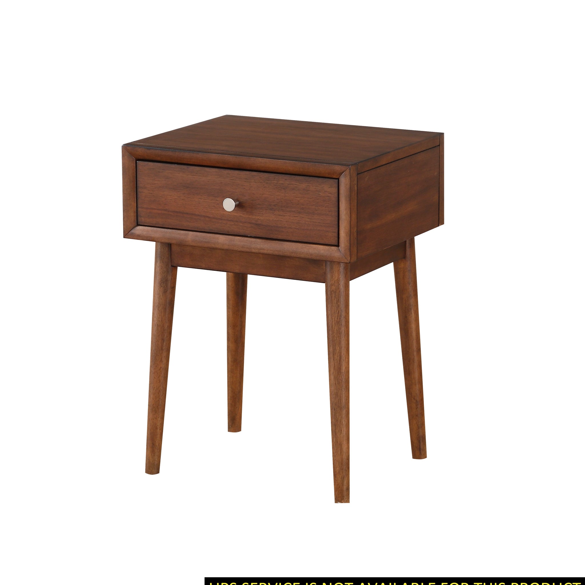 Modern Style 1Pc End Table Drawer Brown Finish Living Room Furniture Stylish Table Brown Brown Primary Living Space Mid Century Modern,Modern,Retro Drawers Coffee & End Tables Wood