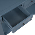 55'' Modern Console Table Sofa Table For Living Room With 3 Drawers And 1 Shelf As Same As Wf299185Aac Blue Solid Wood