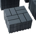 Plastic Interlocking Deck Tiles,44 Pack Patio Deck Tiles,12