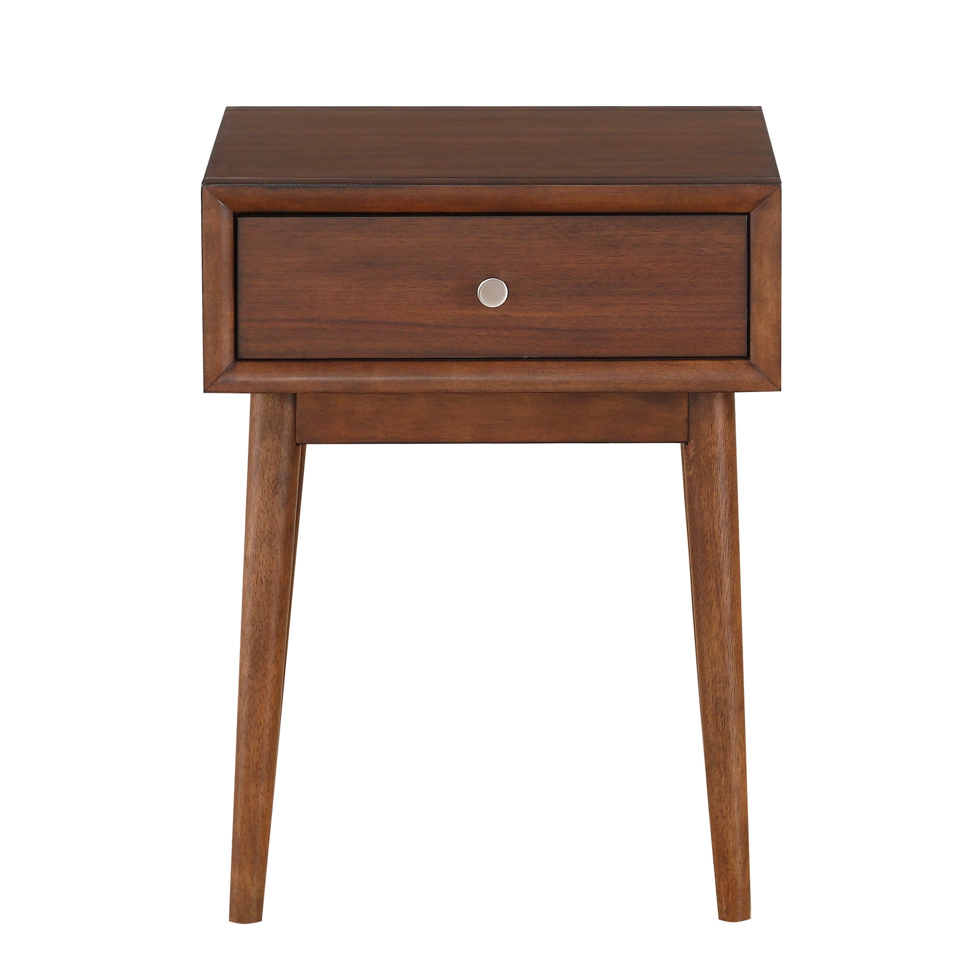 Modern Style 1Pc End Table Drawer Brown Finish Living Room Furniture Stylish Table Brown Brown Primary Living Space Mid Century Modern,Modern,Retro Drawers Coffee & End Tables Wood