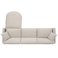 107.87'Sectional Sofa Couch With 1 Ottoman,Seat Cushion And Back Cushion Removable Beige Polyester