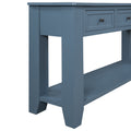 55'' Modern Console Table Sofa Table For Living Room With 3 Drawers And 1 Shelf As Same As Wf299185Aac Blue Solid Wood