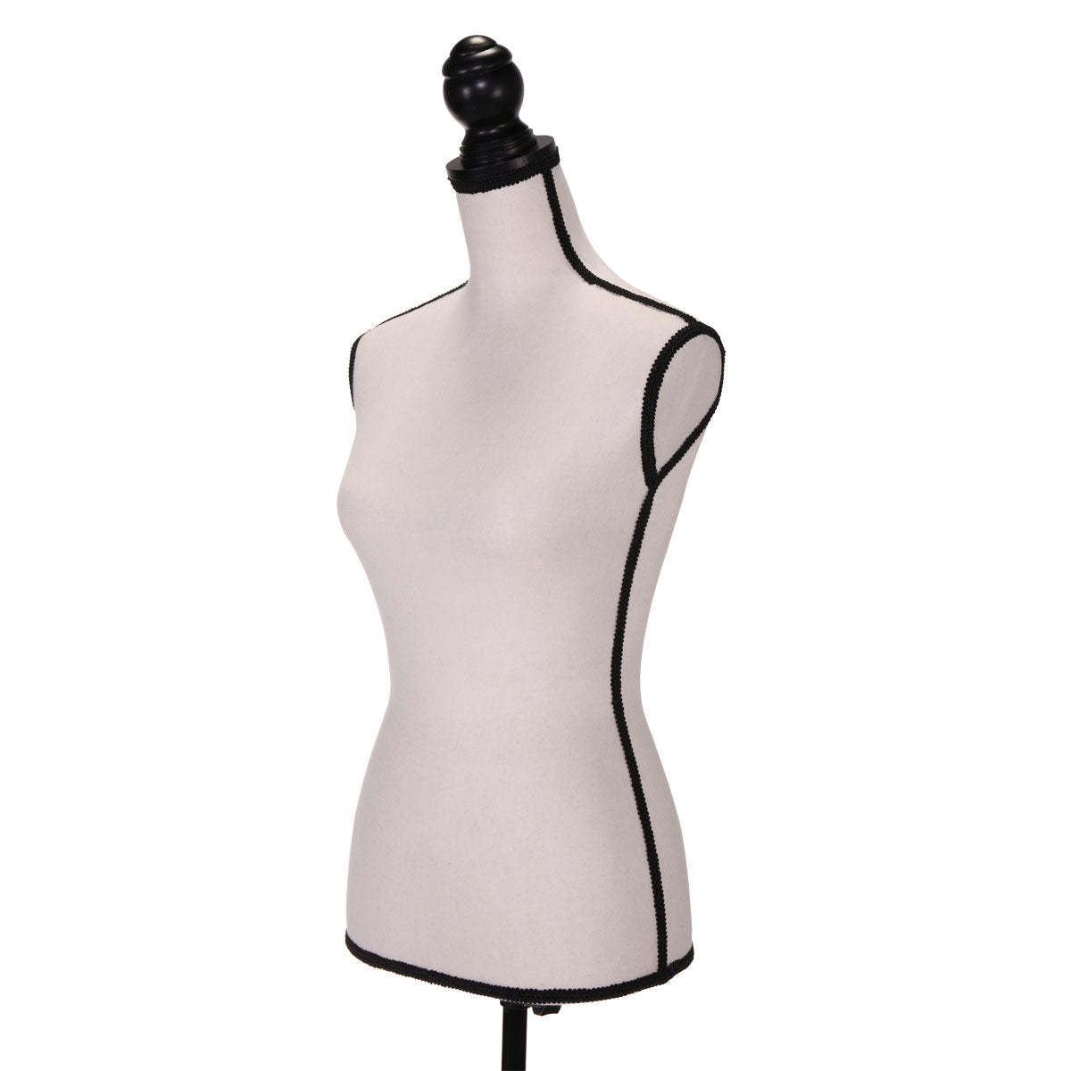 Female Mannequin Torso Dress Form Manikin Body Model With Tripod Wood Stand 51.2" 66" Adjustable Height, Beige Beige Mdf