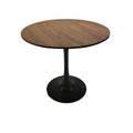 Walnut Color Round Dining Table, 31.5