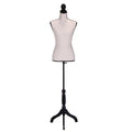 Female Mannequin Torso Dress Form Manikin Body Model With Tripod Wood Stand 51.2