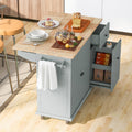 Kitchen Island With Drop Leaf, 53.9