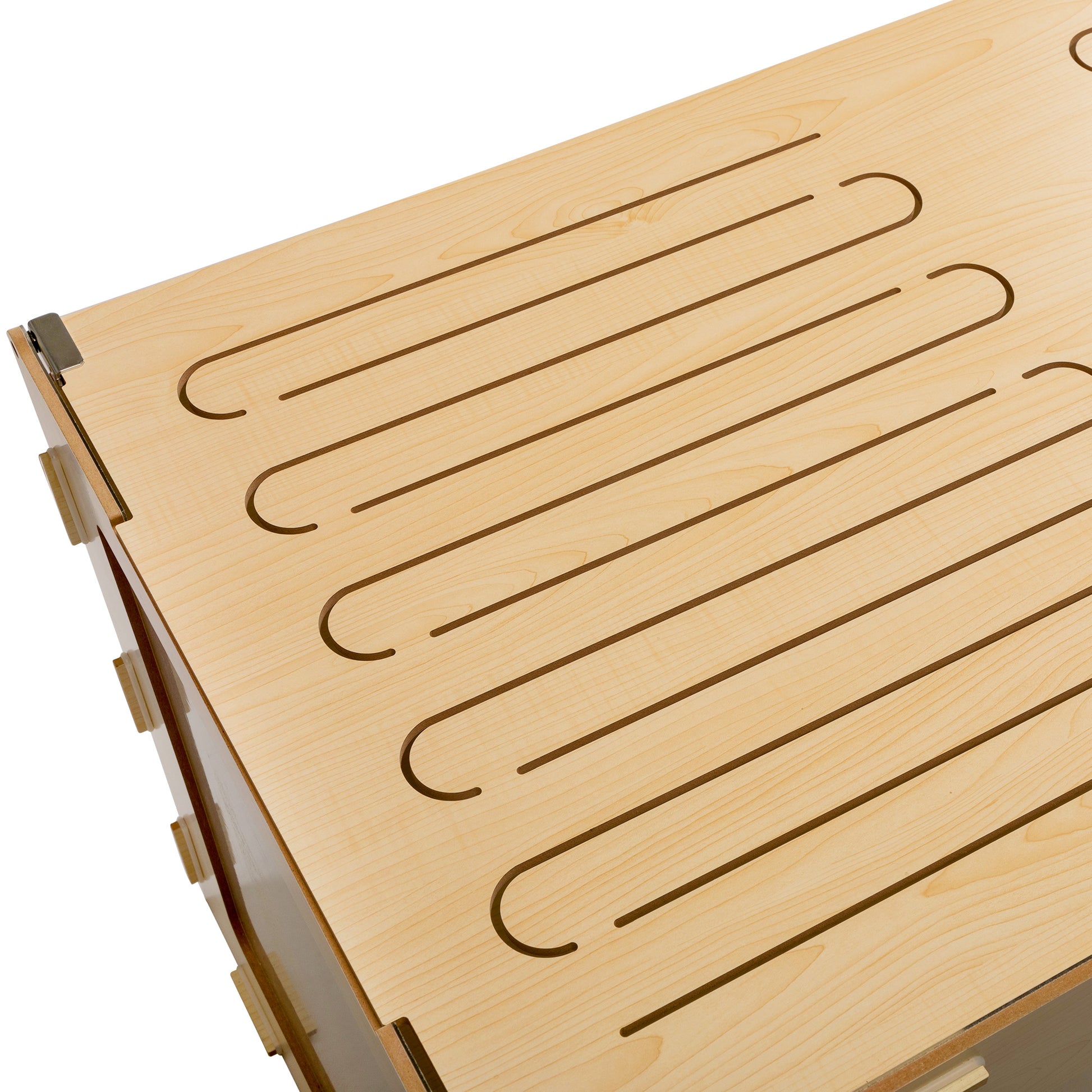 Wooden Hamster Cage Small Animals House, Acrylic Hutch For Dwarf Hamster, Guinea Pig, Chinchilla, Opening Top With Air Vents Natural Mdf