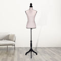 Female Mannequin Torso Dress Form Manikin Body Model With Tripod Wood Stand 51.2
