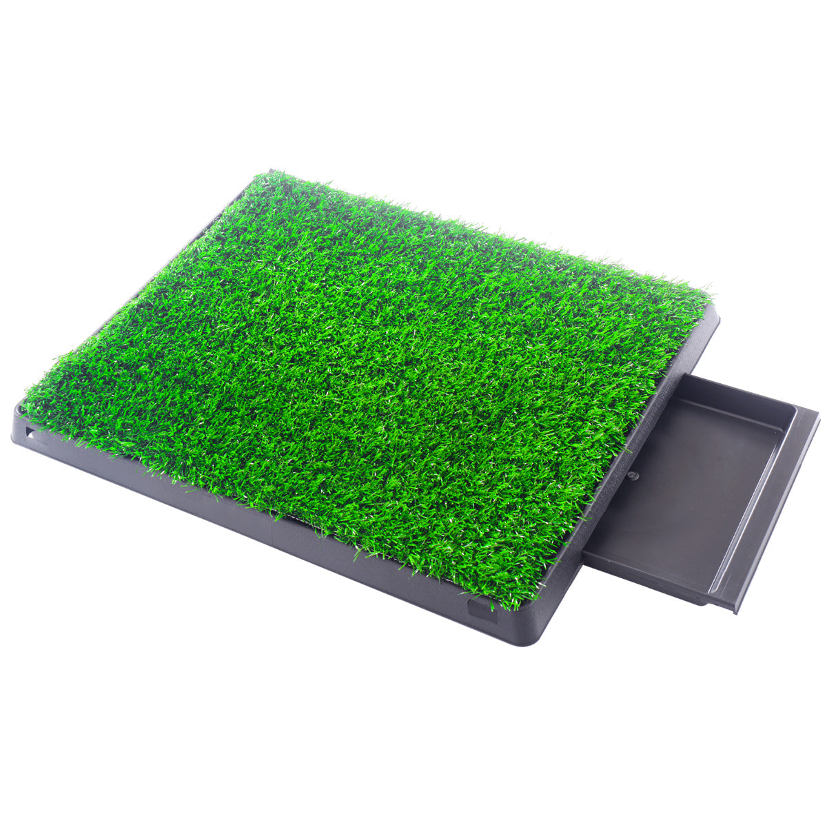 Pet Toilet Dog Potty Artificial Turf Environmental Protection With Drawer Green Abs