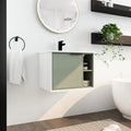 24'' Floating Wall Mounted Bathroom Vanity with green-1-2-soft close doors-bathroom-wall