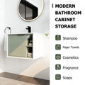 24'' Floating Wall Mounted Bathroom Vanity with green-1-2-soft close doors-bathroom-wall