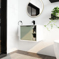 24'' Floating Wall Mounted Bathroom Vanity with green-1-2-soft close doors-bathroom-wall