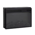 Electric Fireplace With Remote Control And Temperature Adjustment Set, Black Black Metal