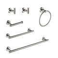 6 Piece Stainless Steel Bathroom Towel Rack Set Wall Mount Brushed Nickel Stainless Steel