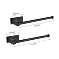 2 Pack Paper Towel Holder Wall Mount, Self Adhesive Or Drilled Paper Towel Holder Under Cabinet. Suitable For Kitchen, Bathroom, Pantry Matte Black Stainless Steel