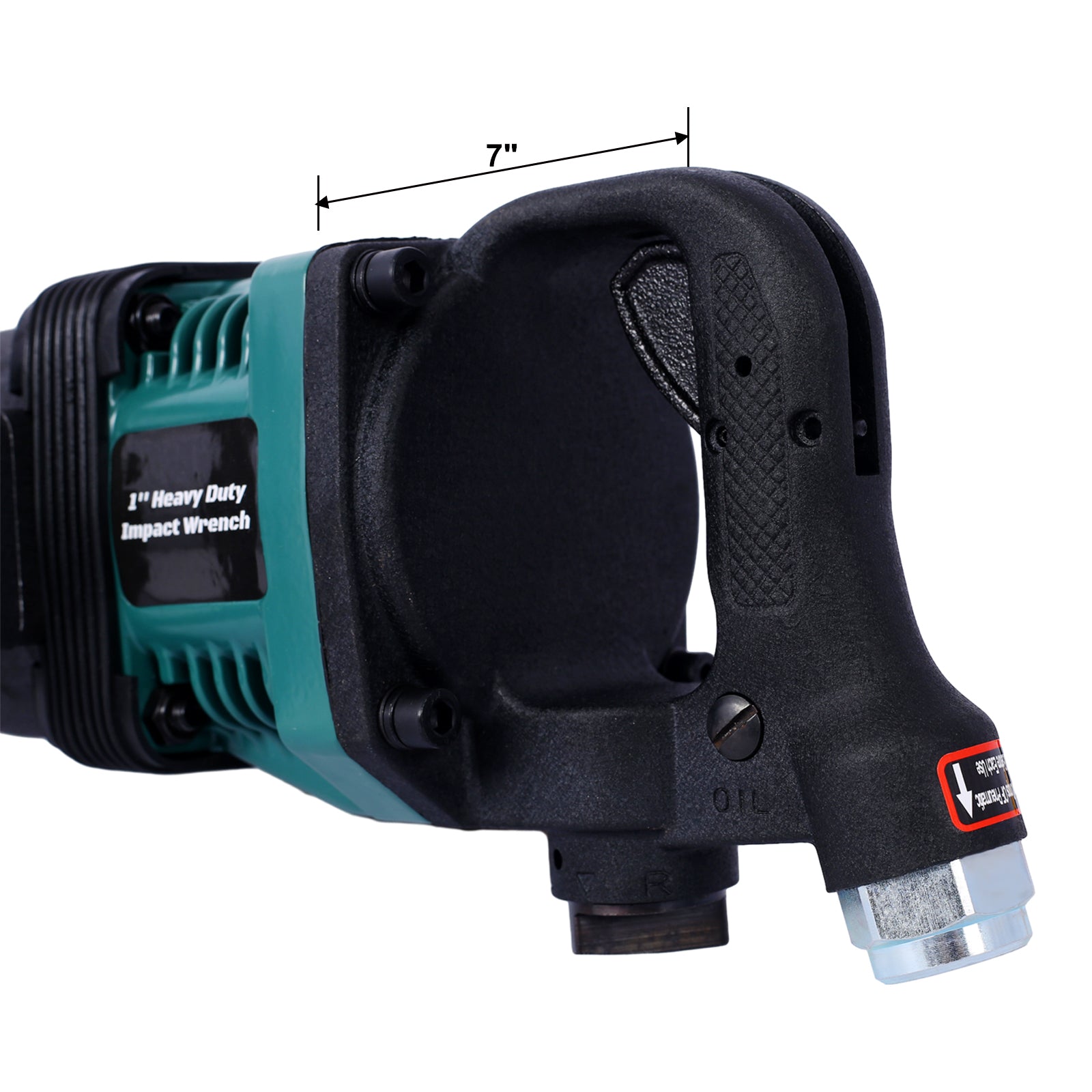 Industrial 1" Inch Air Impact Wrench Long Shank Pneumatic Truck With 38Mm & 41Mm Socket Green Abs