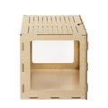 Wooden Hamster Cage Small Animals House, Acrylic Hutch For Dwarf Hamster, Guinea Pig, Chinchilla, Opening Top With Air Vents Natural Mdf