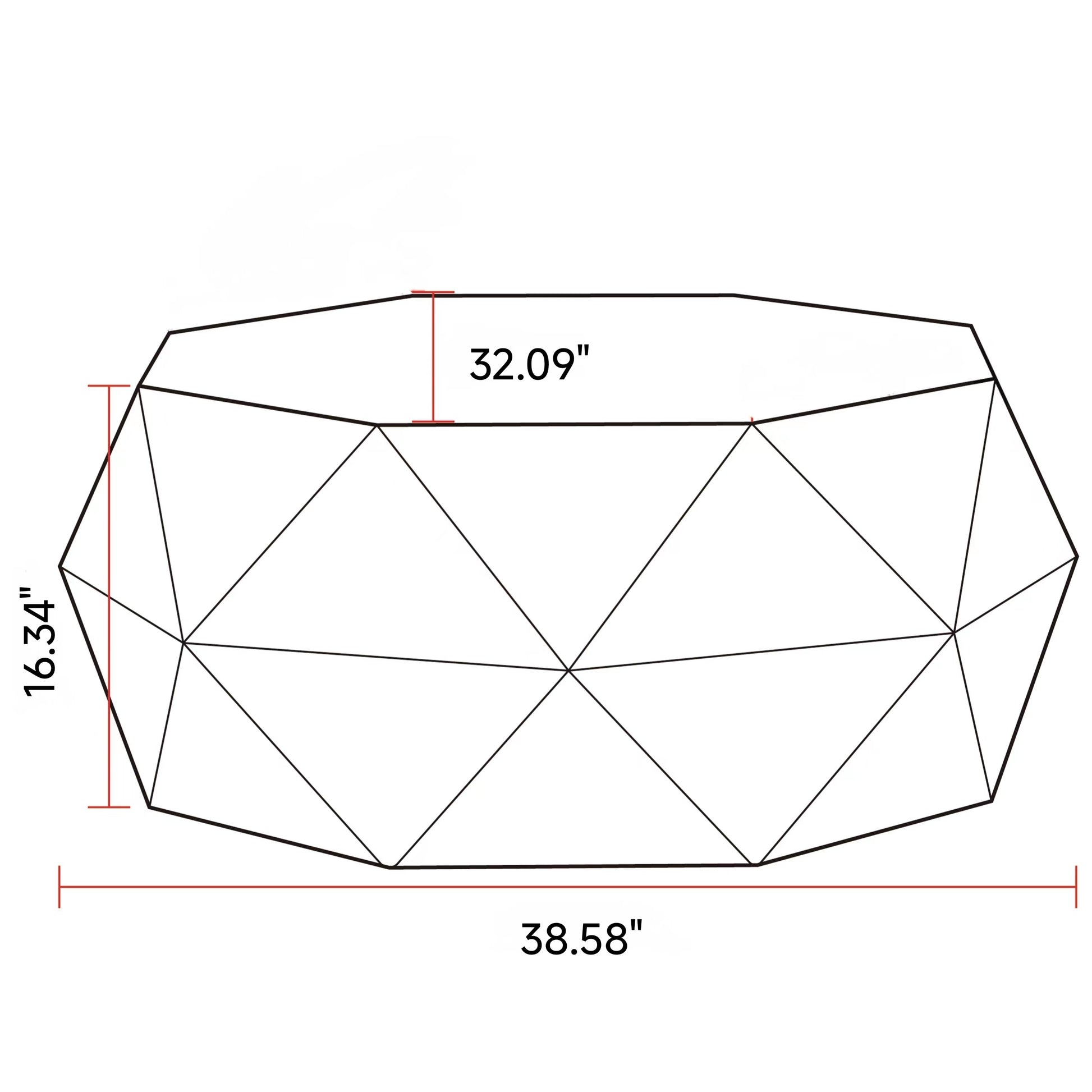 38.58"Three Dimensional Embossed Pattern Design American Retro Style Coffee Table Same Sku:W75770650 Natural Mdf