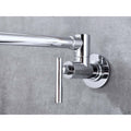 Wall Mount Folding Kitchen Pot Filler Faucet Chrome Brass