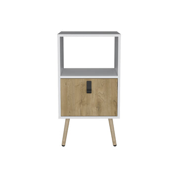 Nightstand A Magness, Bedroom, White Macadamia Multicolor Particle Board Engineered Wood