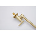 Wall Mount Folding Kitchen Pot Filler Faucet Brushed Gold Brass