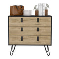 Dresser Magness, Bedroom, Black Macadamia Multicolor Particle Board Engineered Wood